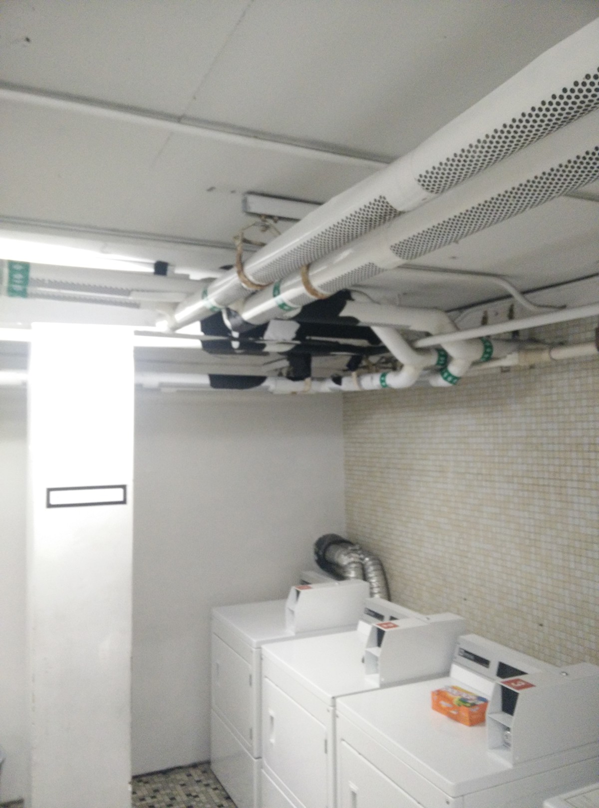 installation chinese happiness double happiness tape art laundry room Perspective anamorphic