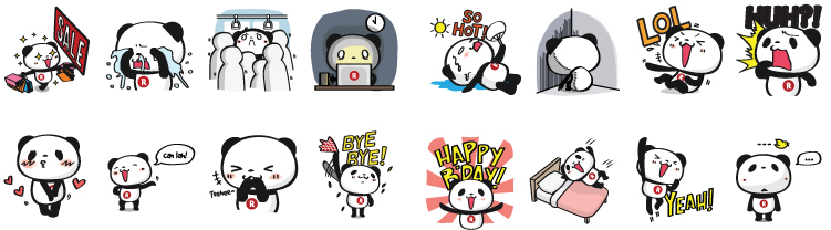 Panda  rakuten japan singapore line stickers sticker