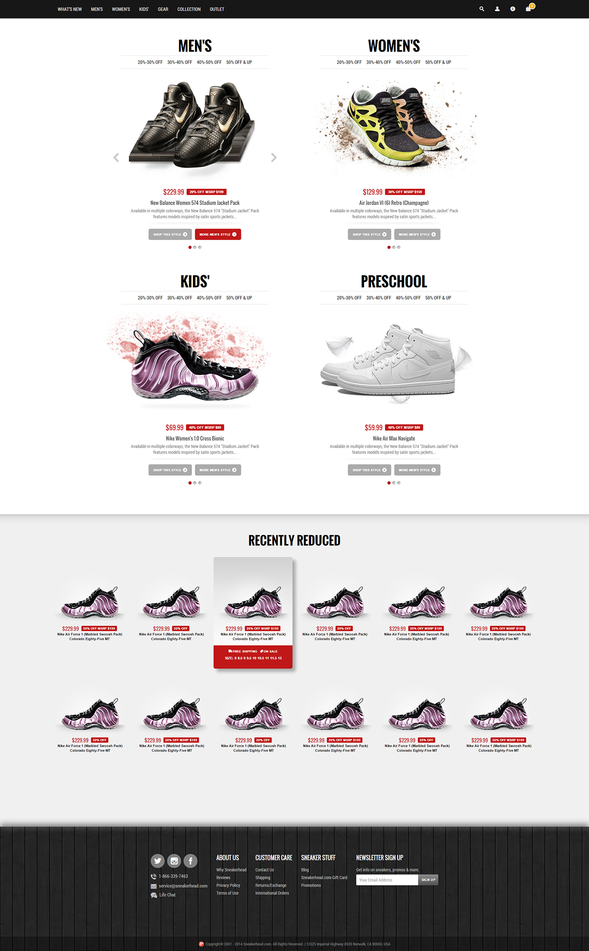 ux UI e-commerce shoes Nike air jordan sneaker