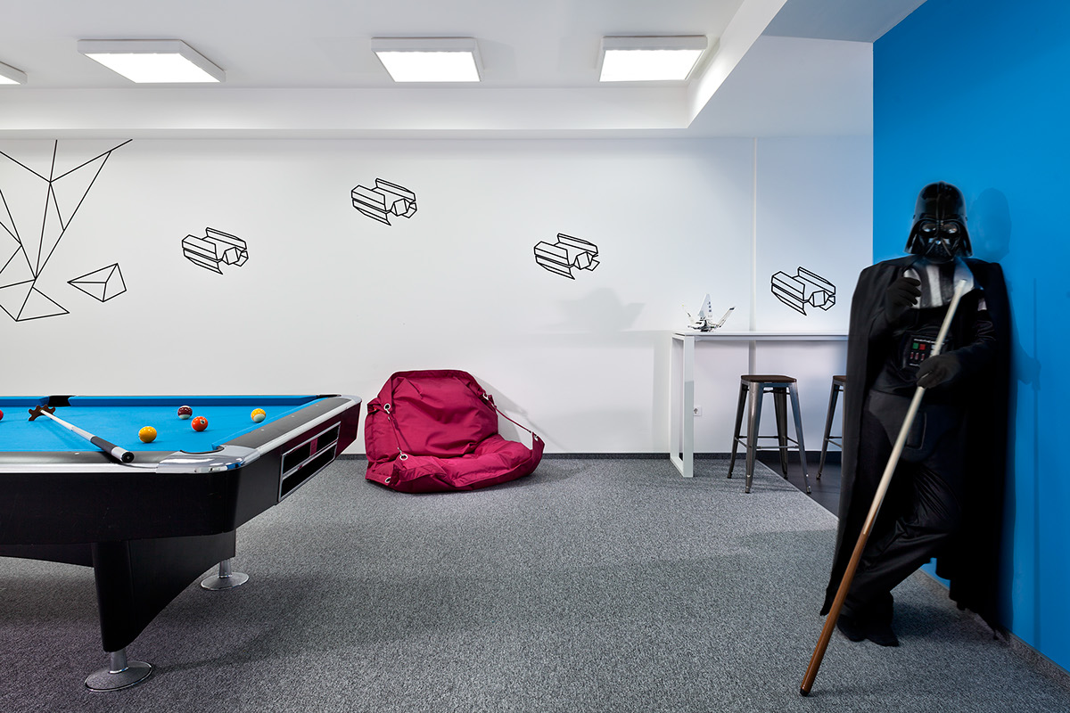 Interior siteground sofia bulgaria cache atelier Office Office Space star wars sticky notes Pixel art