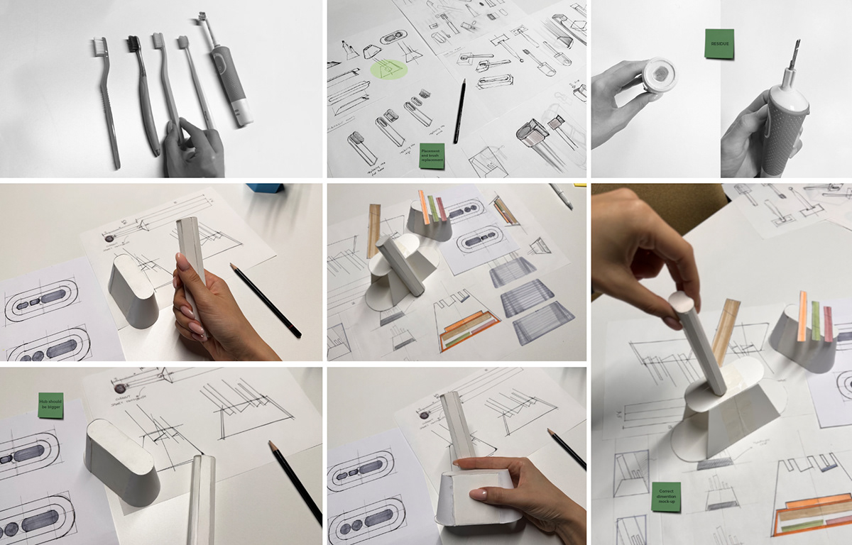 design minimal industrial design  product design  Render 3D Toothbrush design