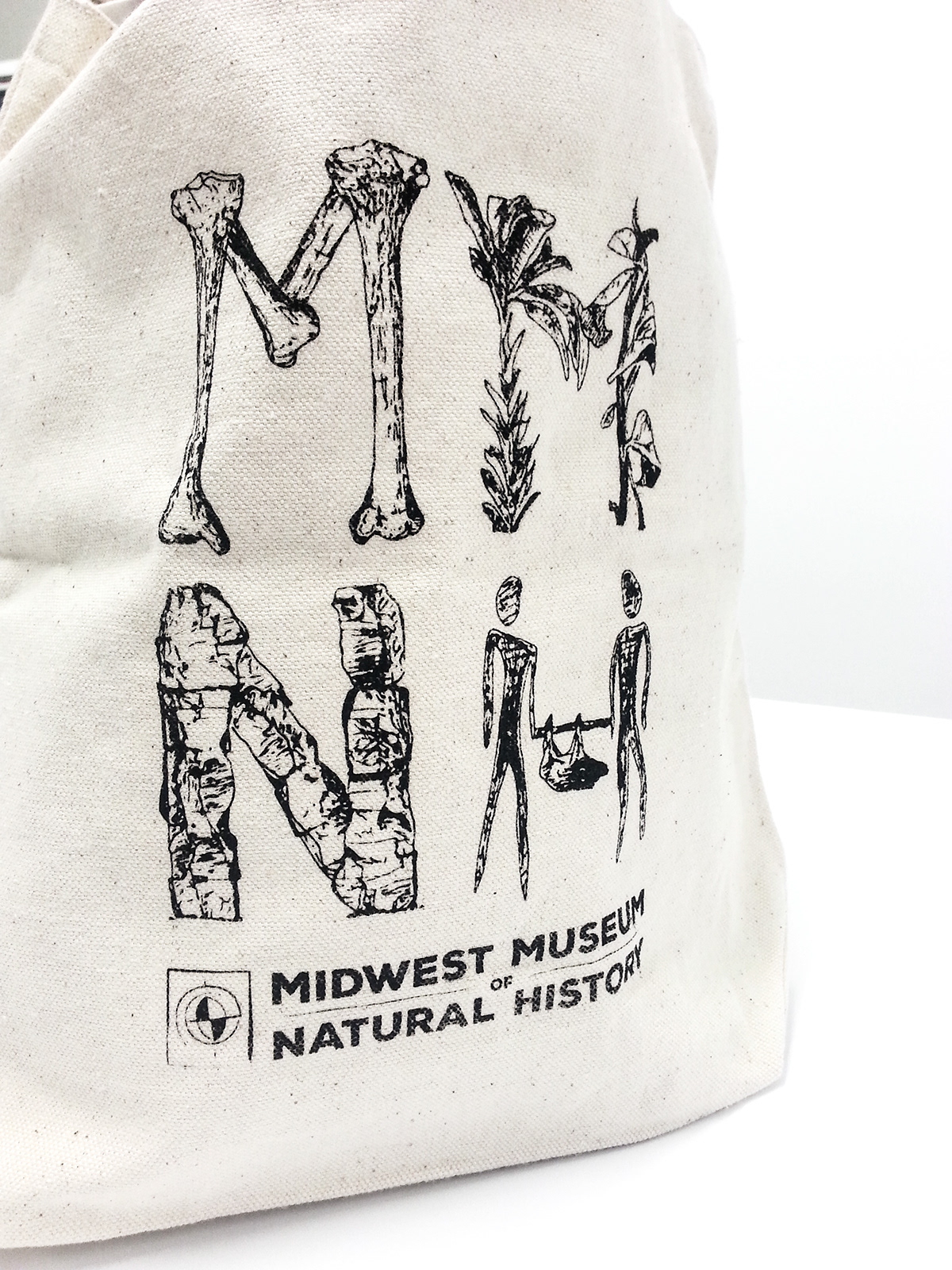 Logo Design etching Collaboration team work non profit museum Tote Bag Design T-Shirt Design