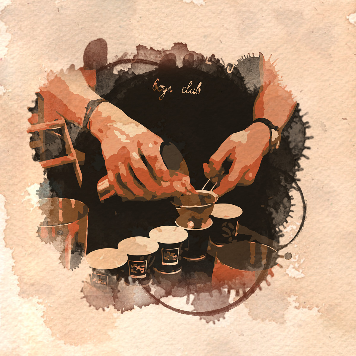 Coffee coffee stain stain Illustrator cc Photoshop cc