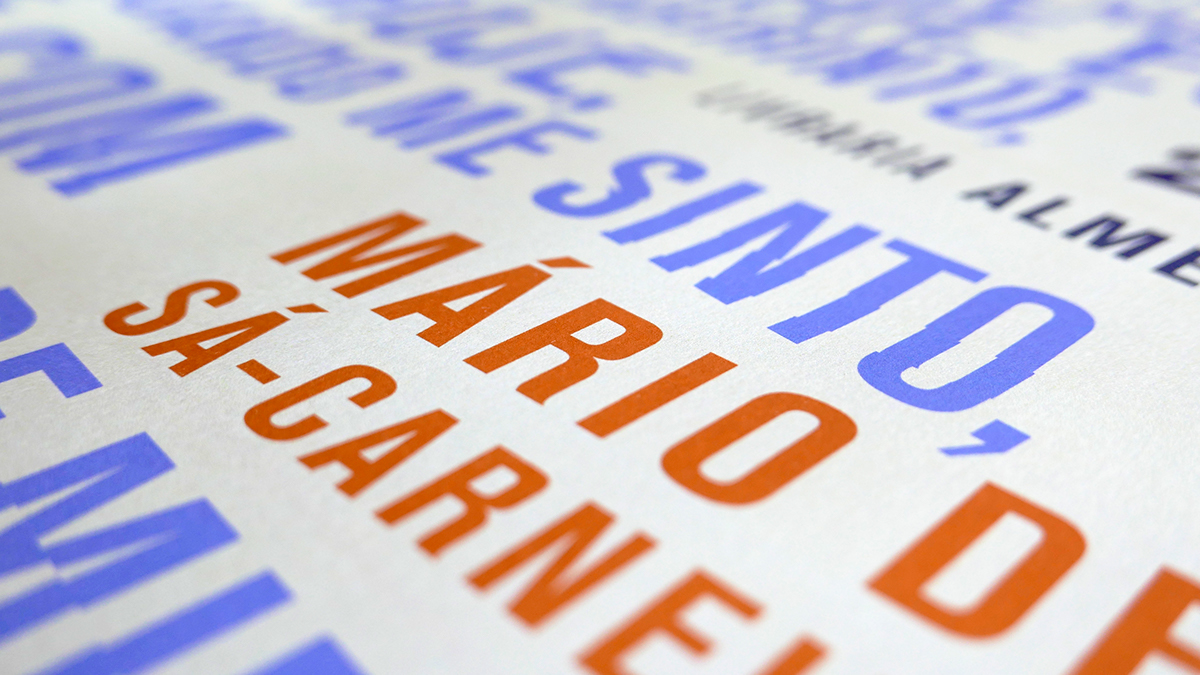 poster cartaz tipografico typographic fonts literatura Sá-Carneiro literary types li