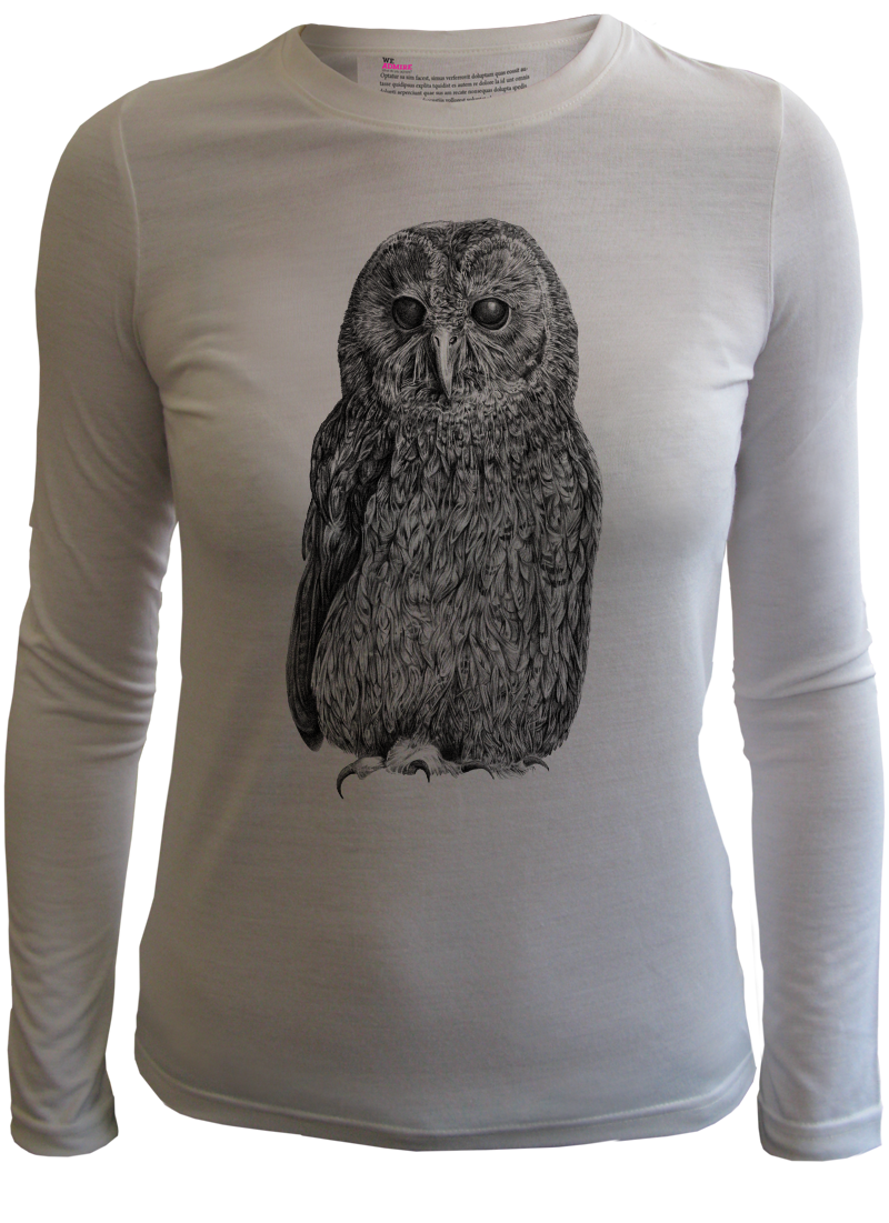 tshirt ILLUSTRATION  fashion design admiration gas dispersion owl wildlife London shoreditch Expression