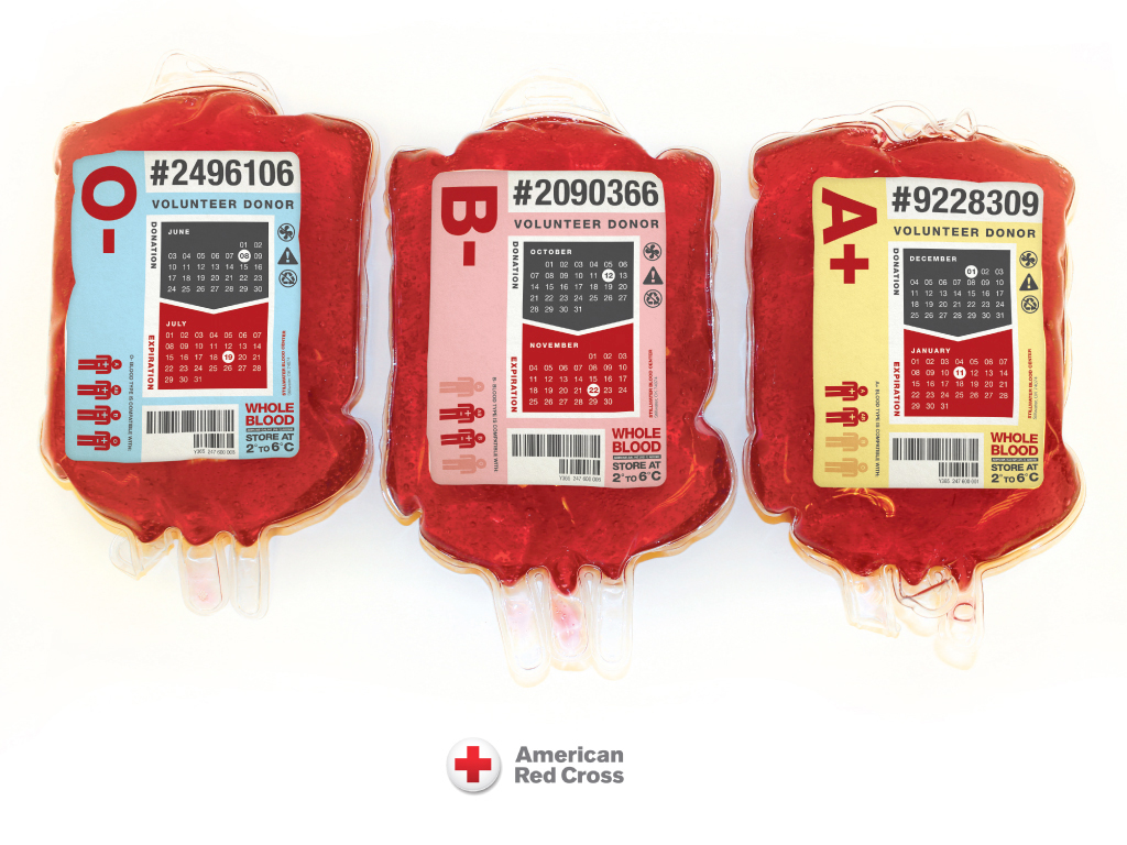Blood Bag Labels Red Cross