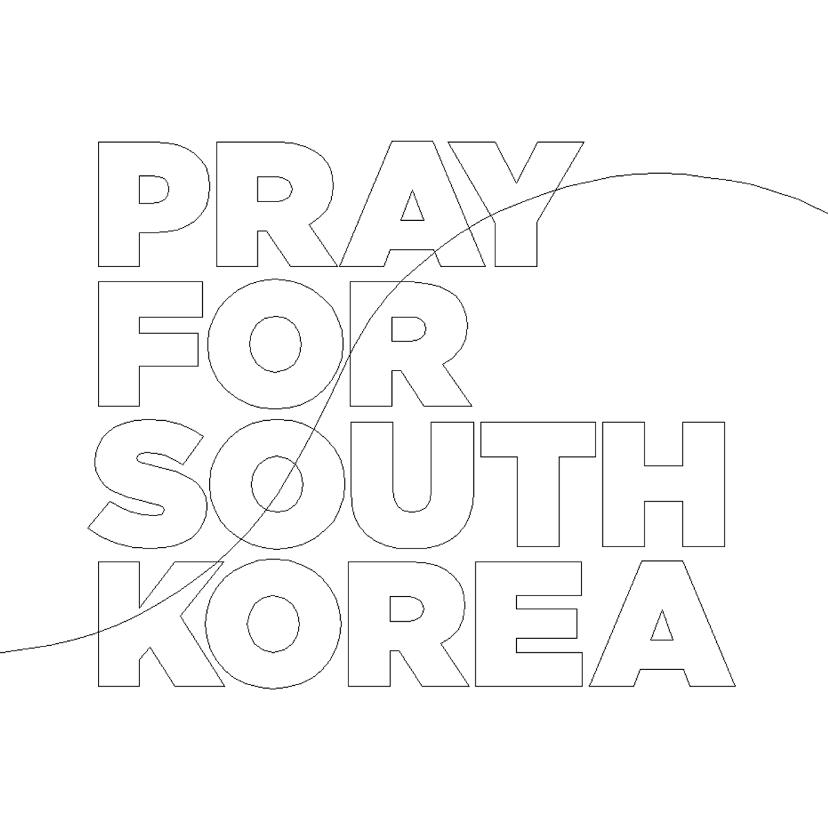 Pray for south Korea South Korea design modern poster