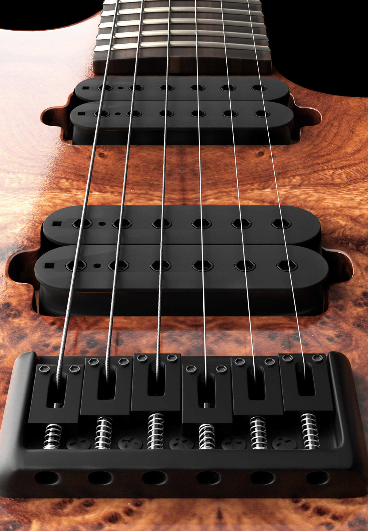 3D fender Gibson guitar Guitarra strings Suhr