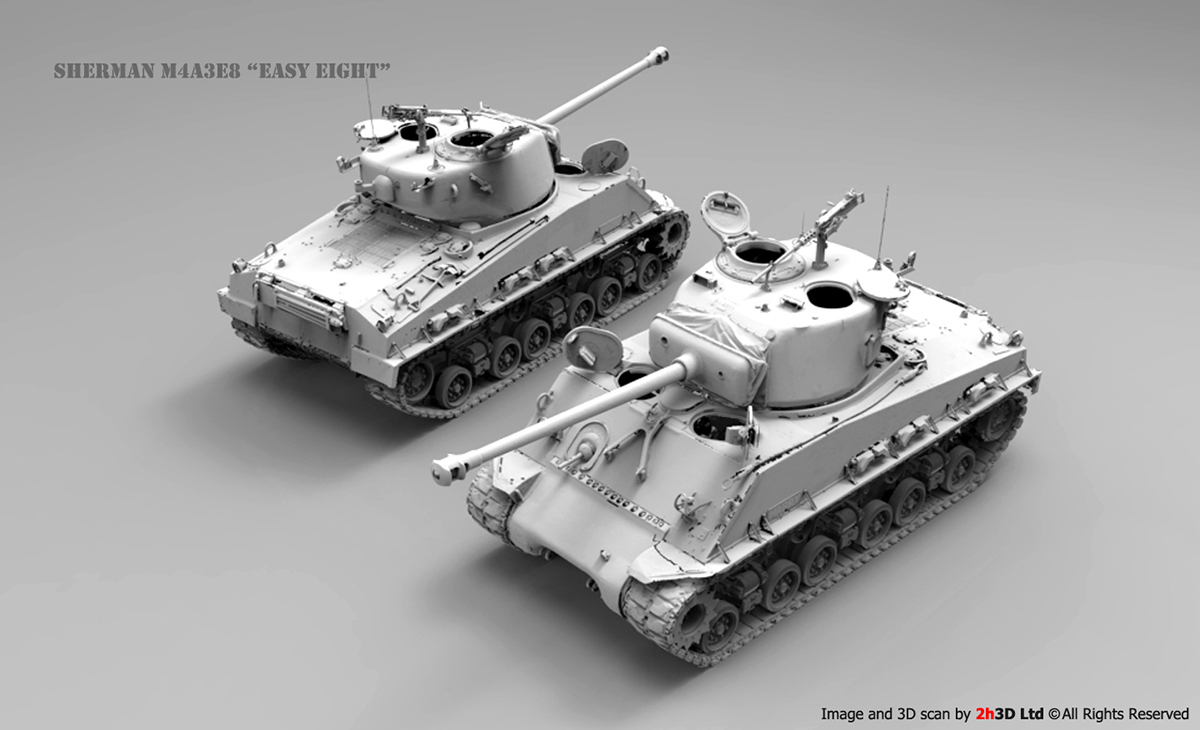 3D scanning Sherman tank Tank
