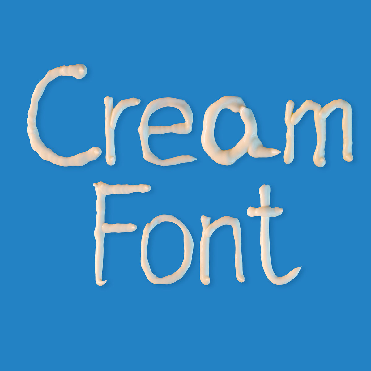 type typography   font lettering letters alphabet cream 3D Photography 