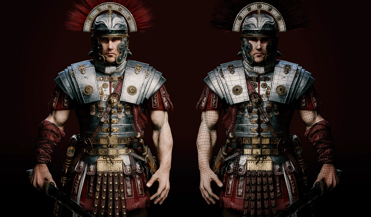 roman game art history digital Character centurion Gaming 3D substancepainter