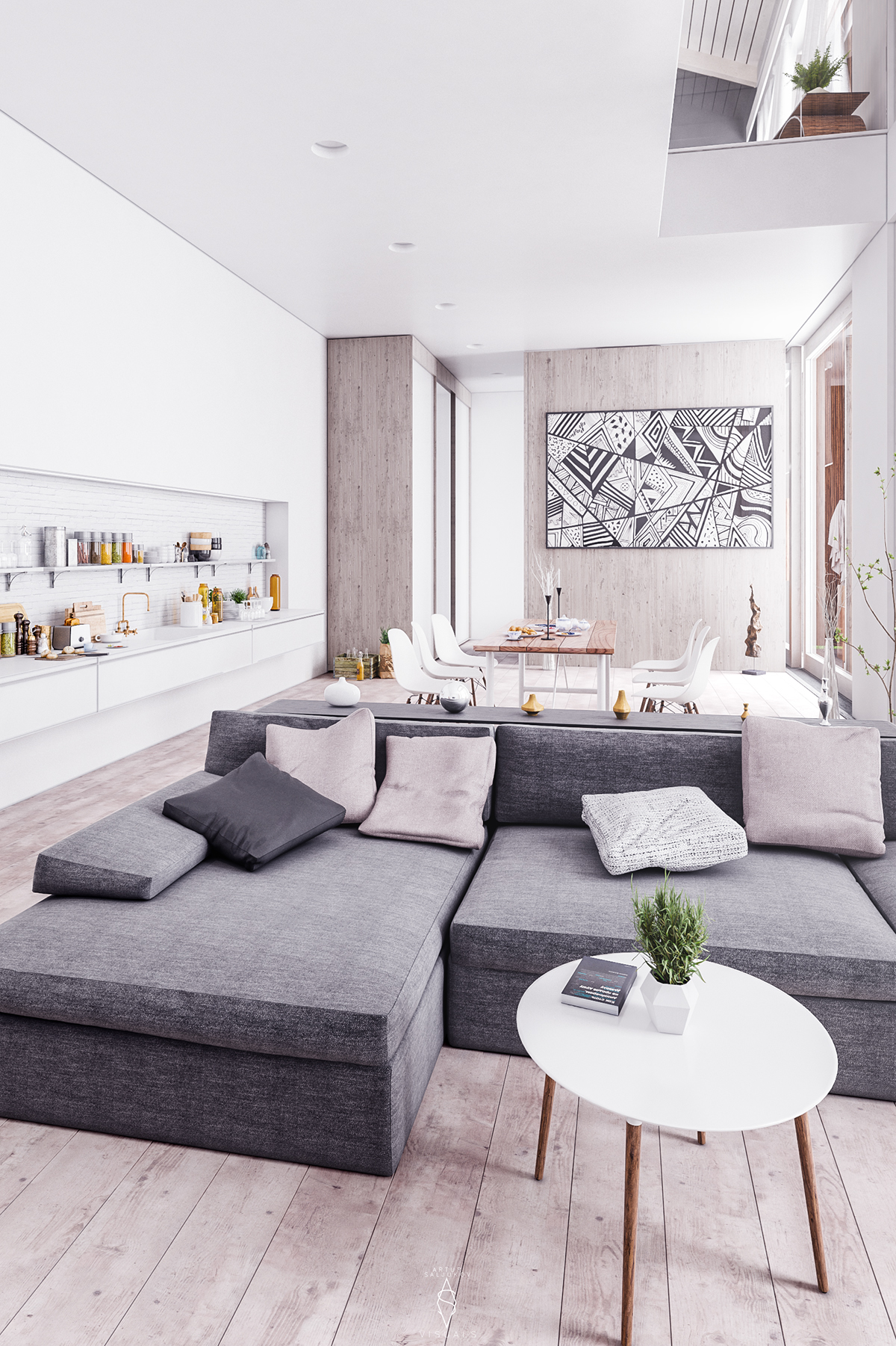 3dsmax vray Render model Interior livingroom house