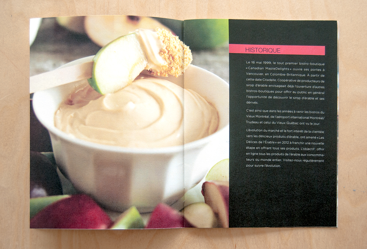 Website maple Picture wood Food  pink black White type pattern Food Packaging depliant brochure flyer print