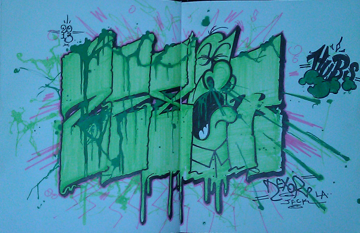 tags Urban Street art letters hip hop color Marker pen Prismas sharpie bic
