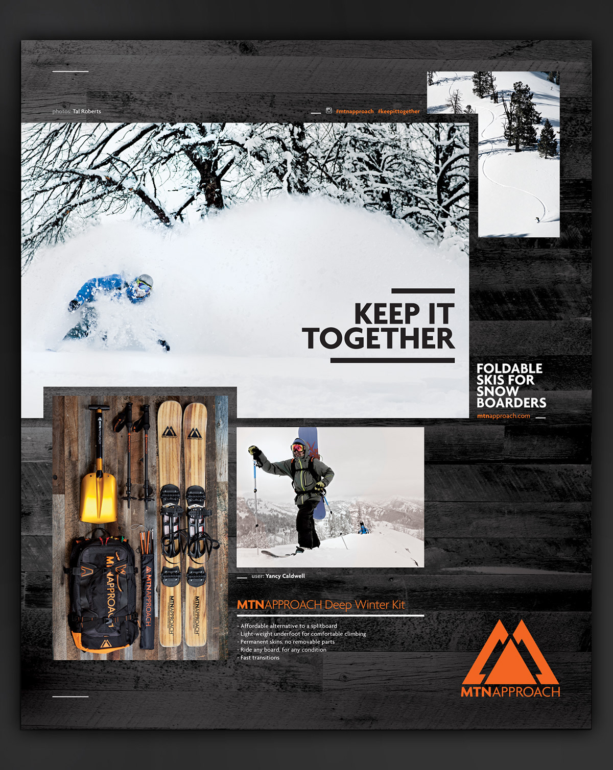 MTNApproach BackCountry Snowboarding Snowboarding wintersports page layout print production