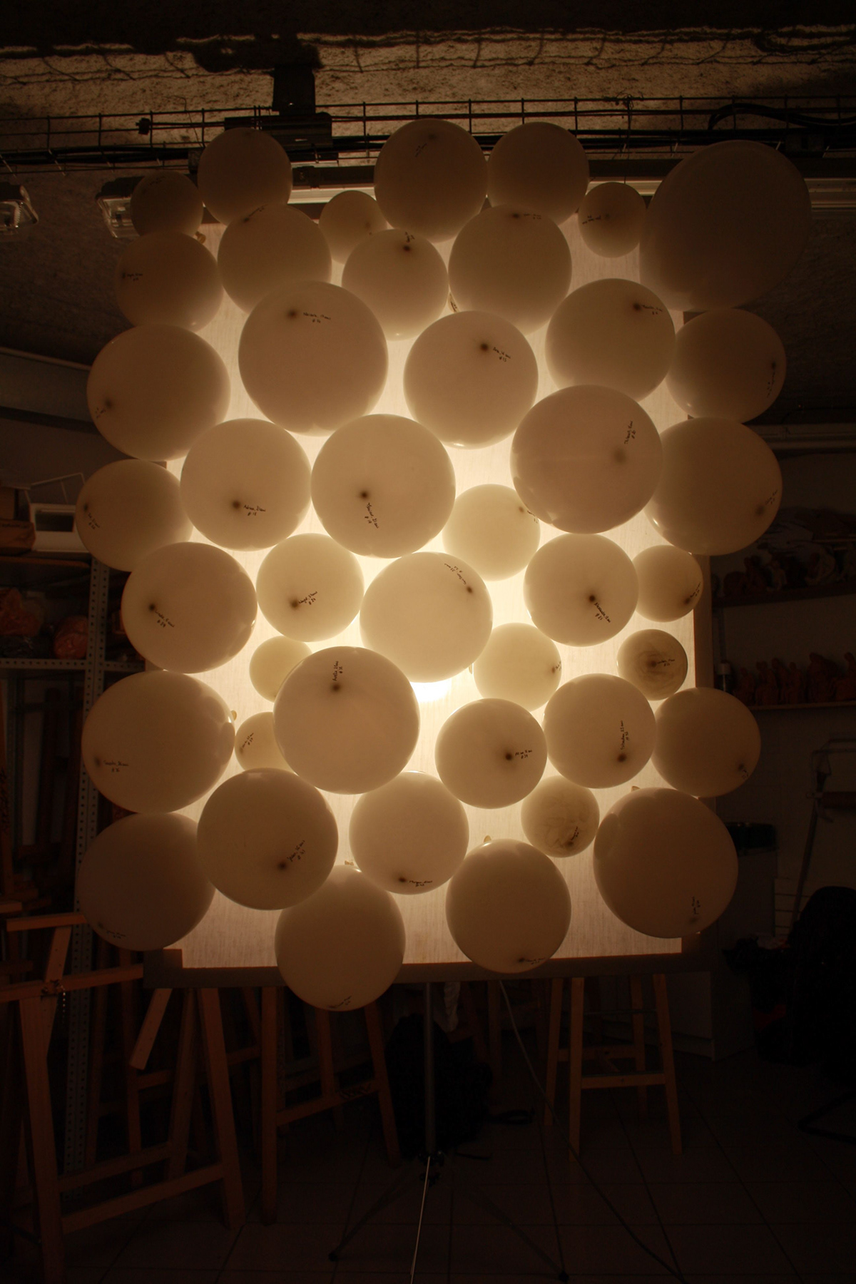Workshop Ballons souffle Vie groupe concept Collection immaterielle