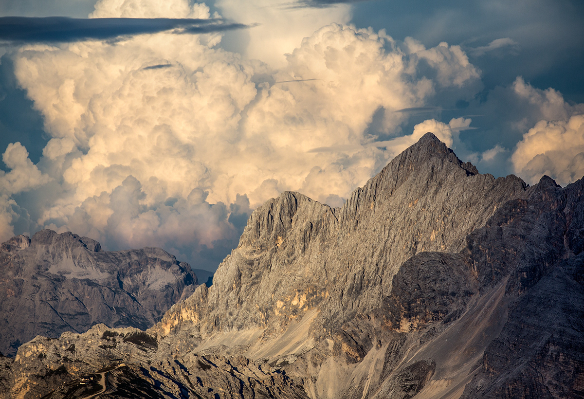dolomites mountains cloud top Italy color yellow SKY Landscape kruk