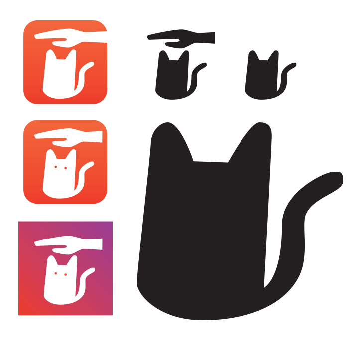 Cat cats Icon design vector Illustrator iphone app app store iPad apple