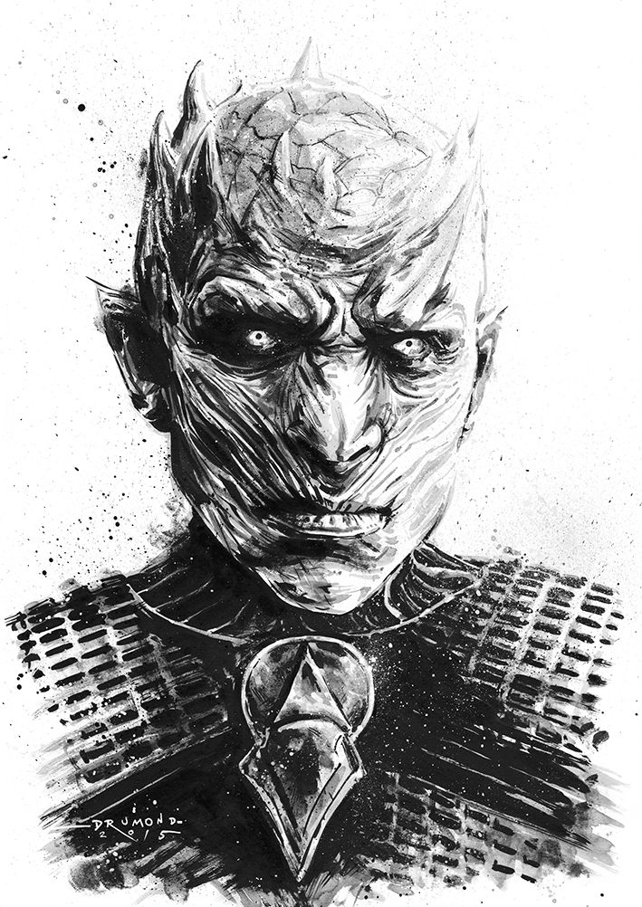 Game of Thrones george martin tv ink snow lannister targaryen khaleesi daenerys dragons ice fire brush pen jon