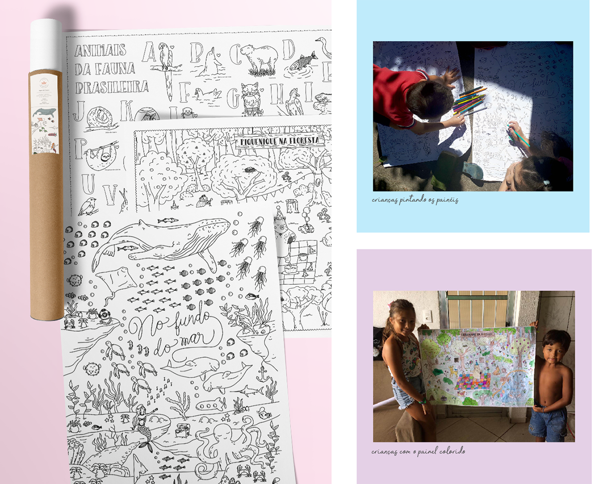 kids sea picnic Para colorir desenhos infantil Lúdico papel para colorir abecedario fauna brasileira