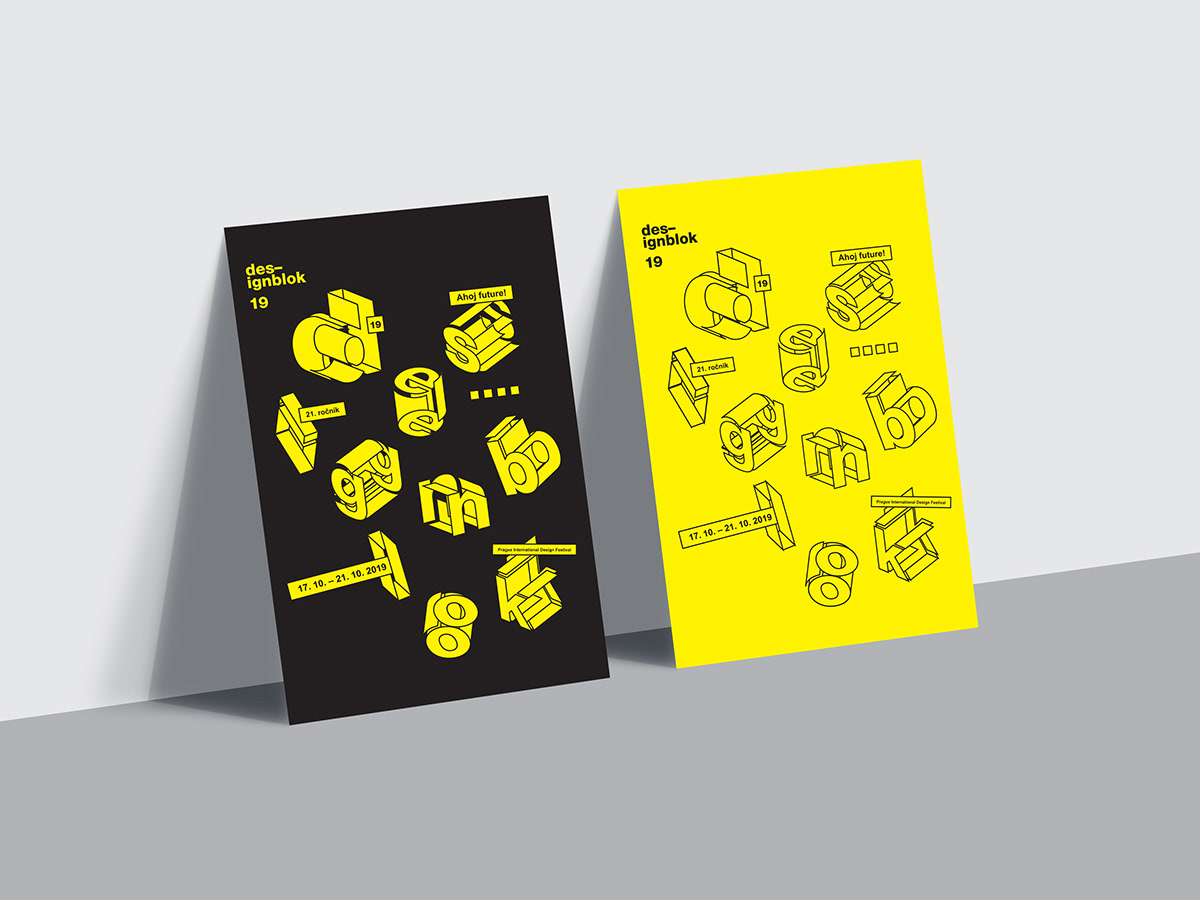 Designblok typography   design typo poster yellow contrast future festival graphic design 