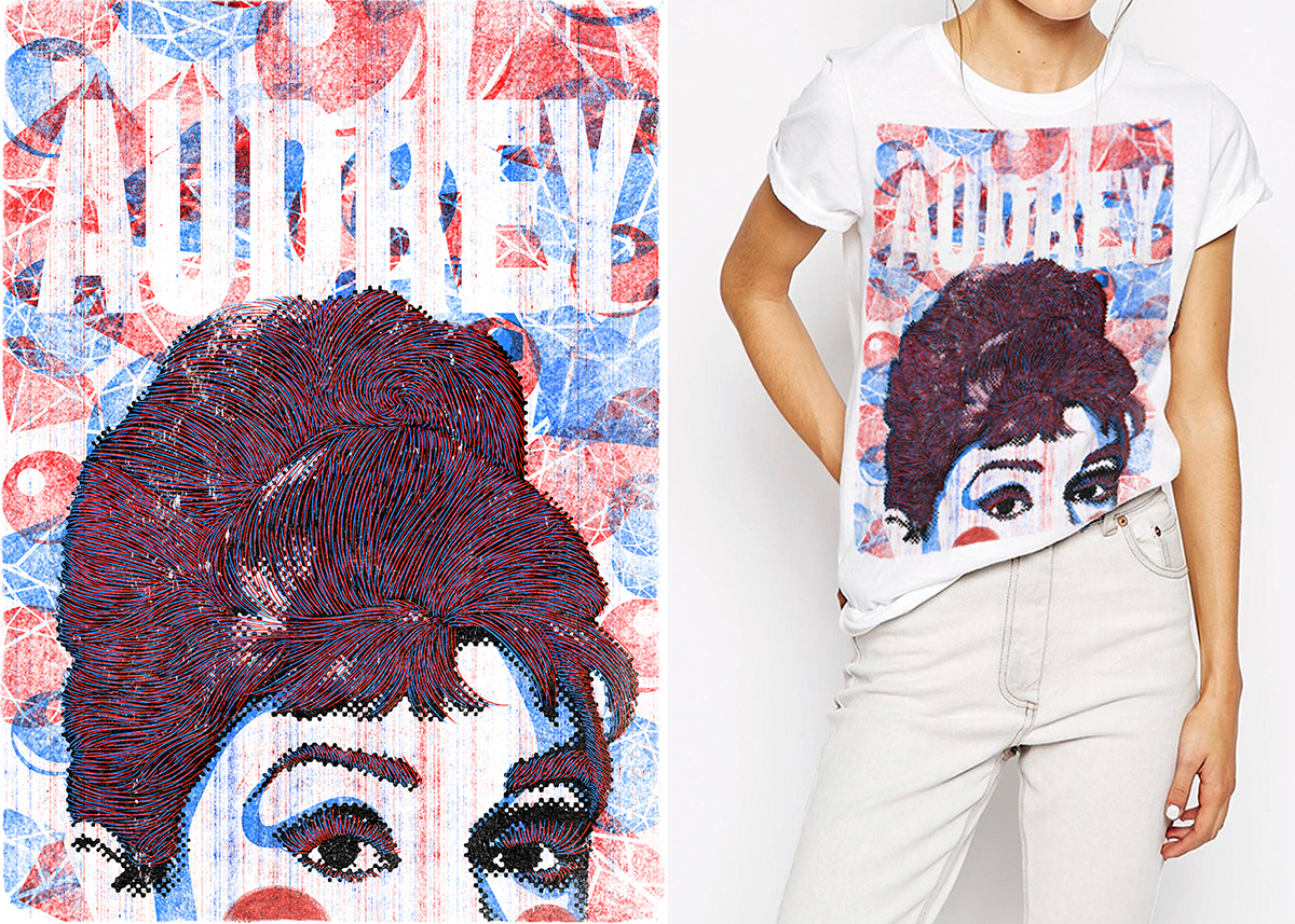 tshirts women Girl Power Marilyn Monroe Frida Kahlo Audrey Herphurm Audrey Hepburn amy winehouse fashion design printmaking