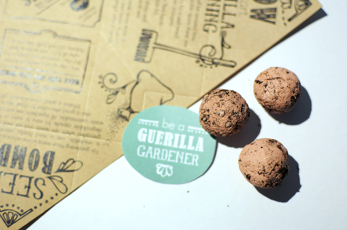 guerilla gardening gardening seed bombs eco-friendly RECYCLED recyclable