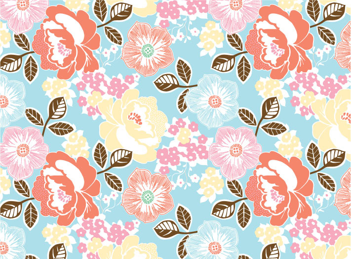 floral print textile print Allover Floral Print  textile pattern