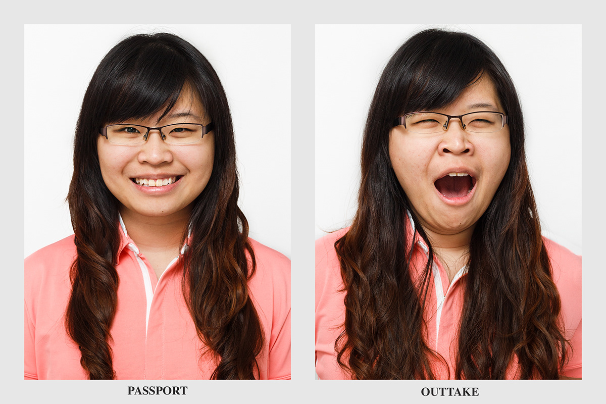 Passport portrait face humor individual