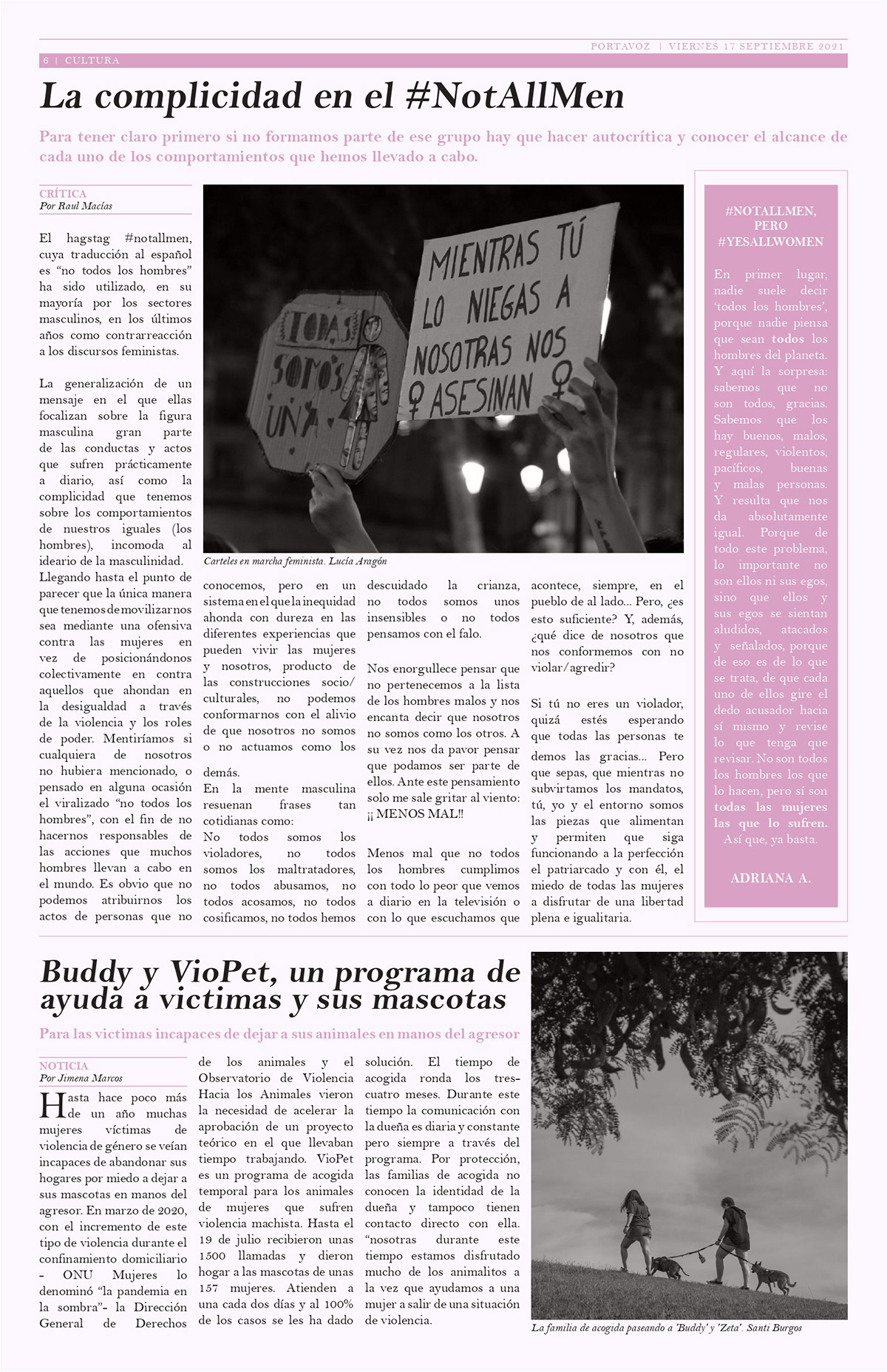 design diagramación editorial feminism mujer newspaper periodico violencia de genero