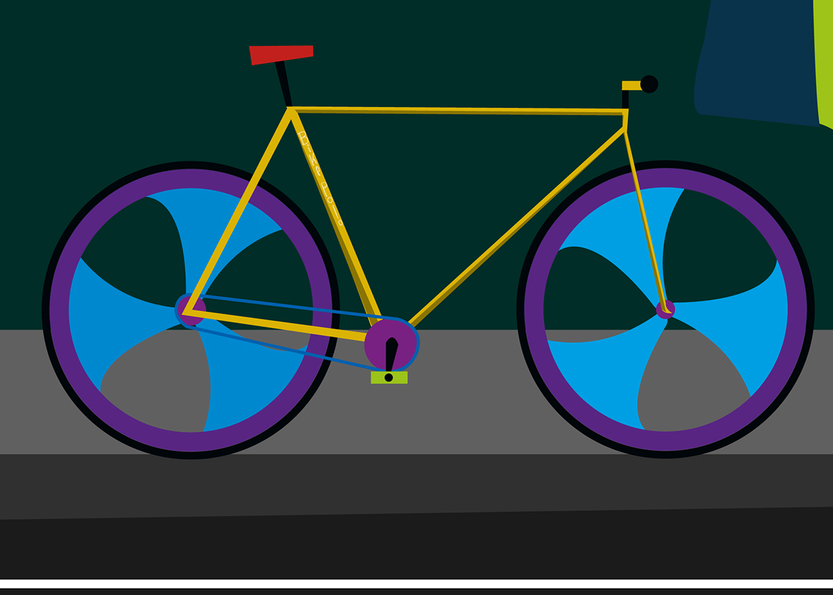 bike polo bicicleta inspiration Sports Design graphic Creative Design ILLUSTRATION  Character design  digital illustration concept art