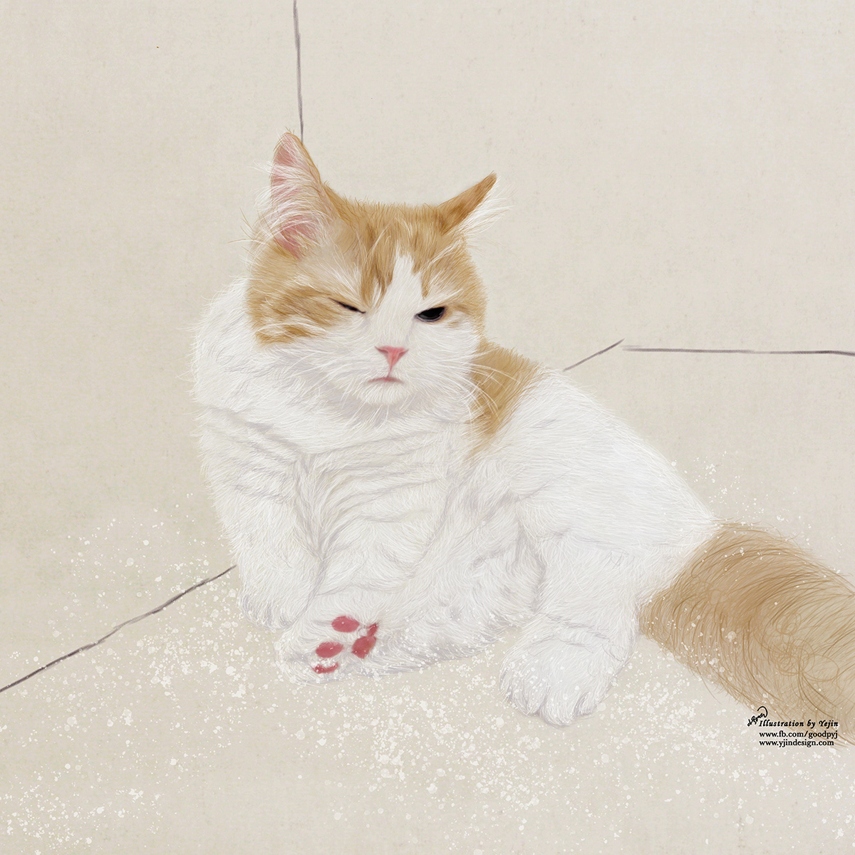 animal artist artwork Cat cute Drawing  kawaii painting   petdrawing sketch