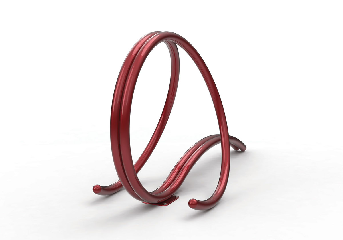 Adobe Portfolio Welt Bike Rack kinetic bent steel Tubular Steel modularity