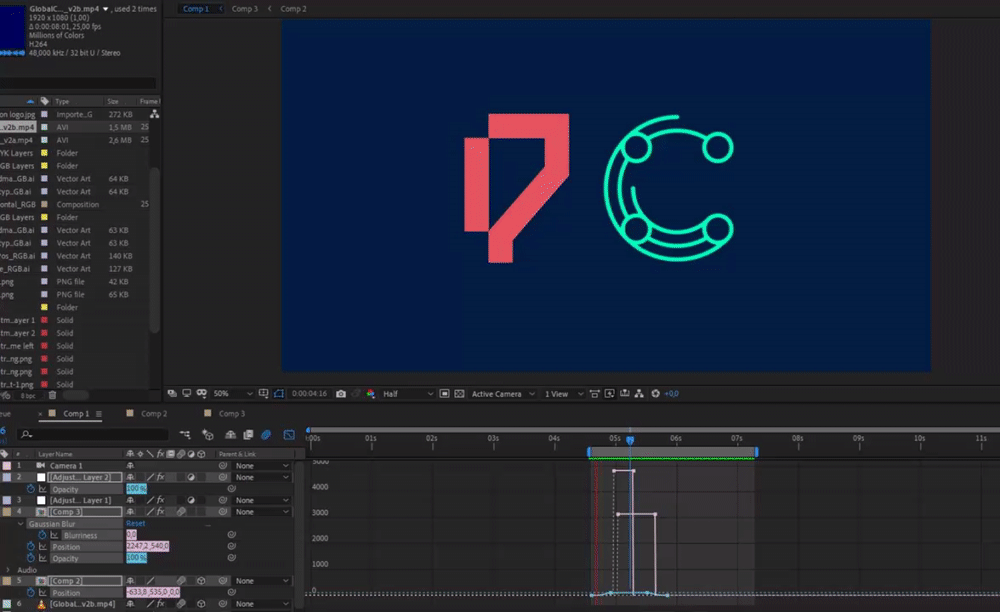 Transition in After Effects