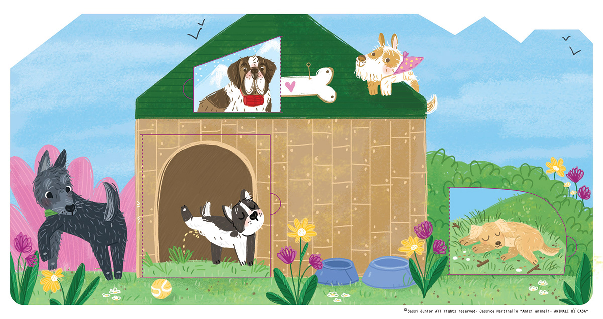 ILLUSTRATION  Digital Art  Character design  children's book board game animals farm garden pets