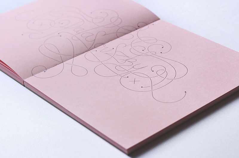 book binding pink emboss emboss printing callygraphy Book Binding