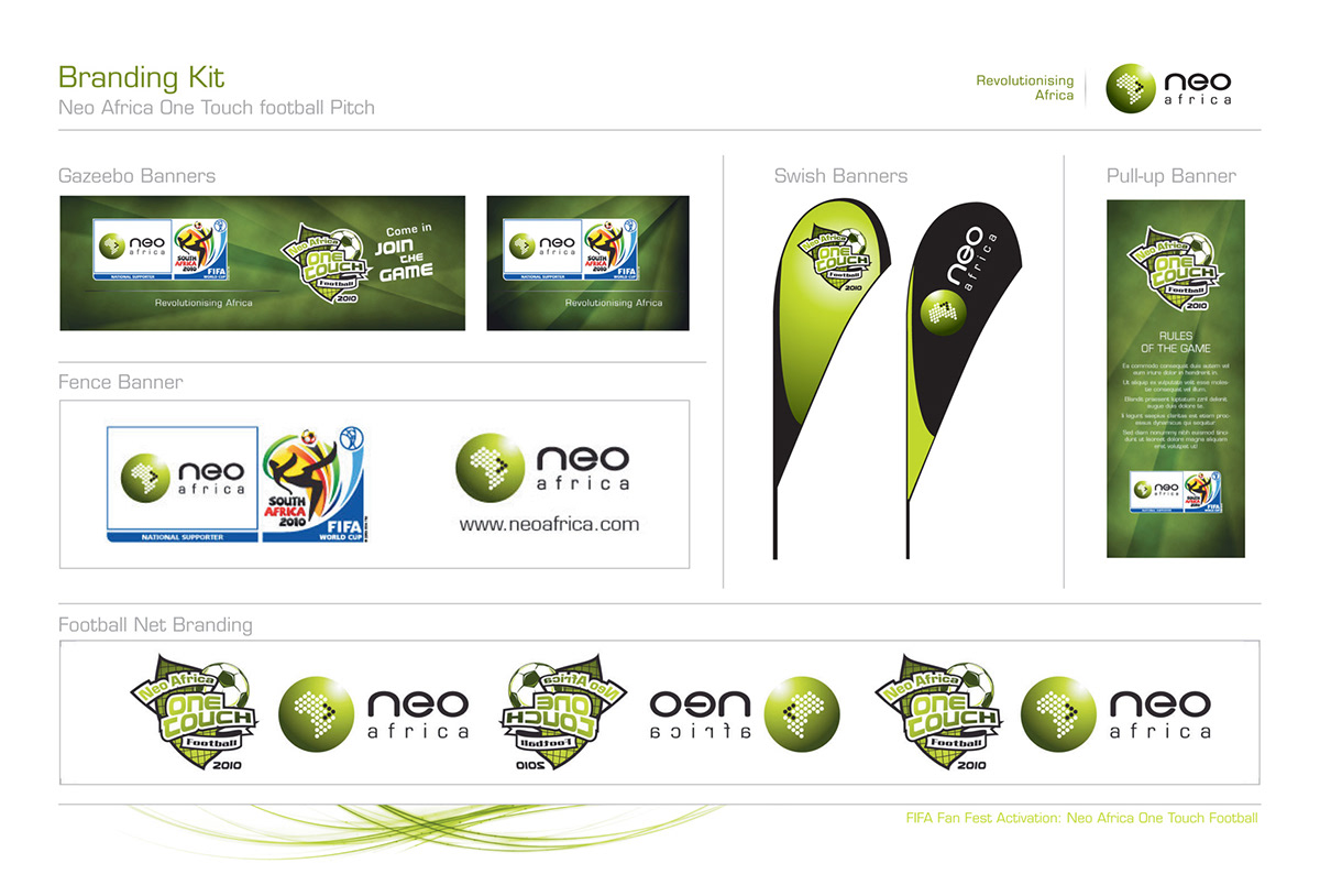 FIFA world cup football logo Corporate Identity letterhead business card banners apparel adverts