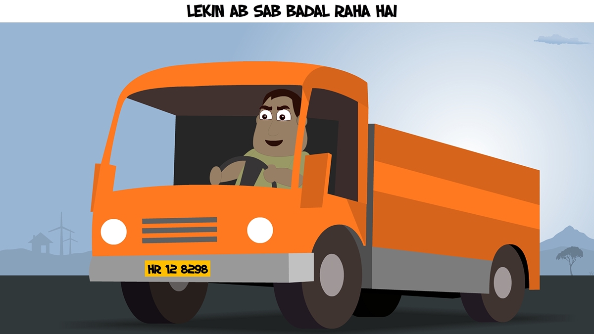 2D cartoon Flash flash animation toon Truck transportmitra
