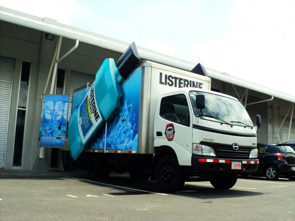 Truck car listerine bottle dispenser ice Display