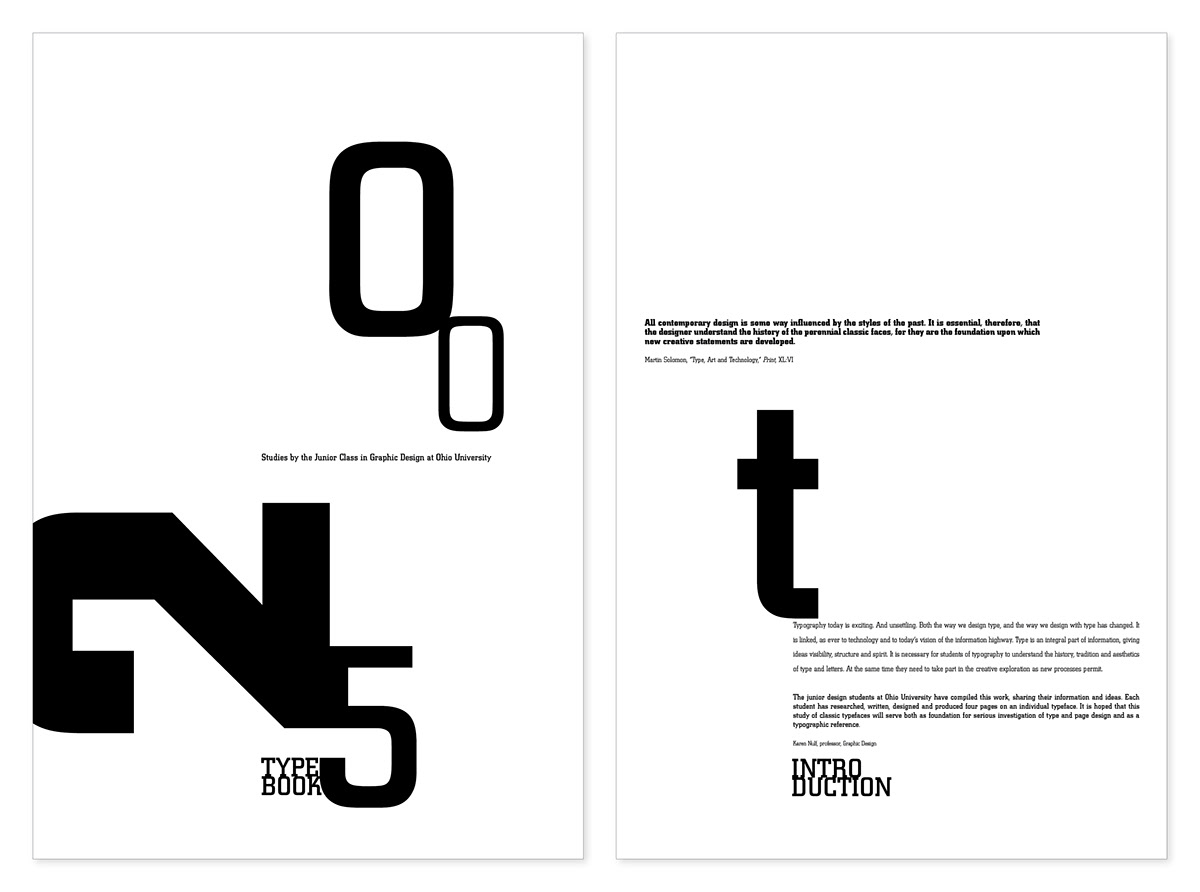 type design ohio univesity type font page layout history city chicago aiga AIGA Chicago Student work foundation letters structure exploration