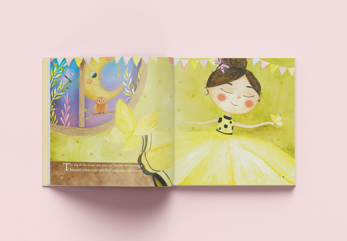 ballerina children illustration childrens books fairytale Illustrated book kids books romanian watercolor illustration