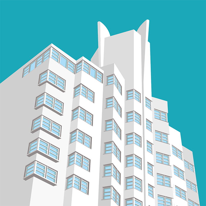 Illustration: Stylish Buildings of Miami