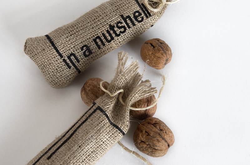 bulgaria copywriter copywriters print poster campaign Direct mail nutshell walnuts pouch short message brown bag Self-promo