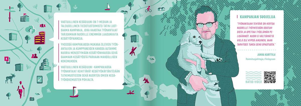 Adobe Portfolio ILLUSTRATION  graphic design  book design campaign summer Work  employer finland