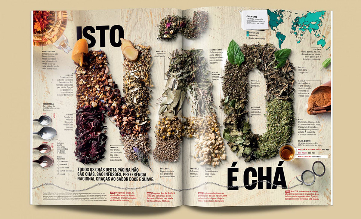 superinteressante tea drink editorial magazine Photography  Still stilllife editorial design  spreads