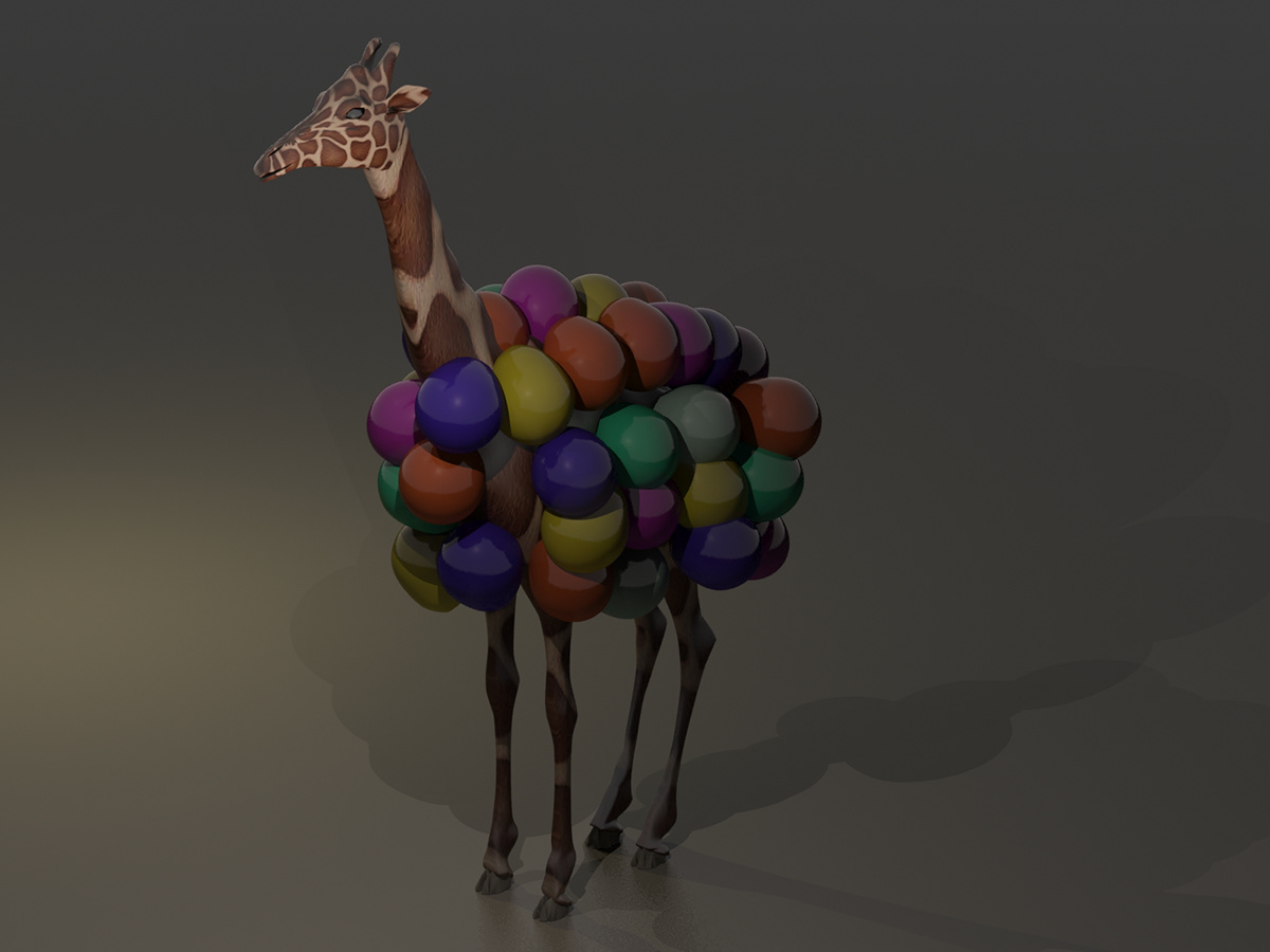 giraffe baloons animal