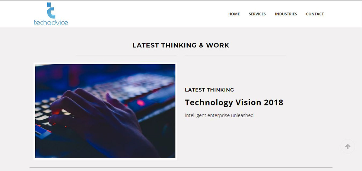 Wordpress website design for technology
