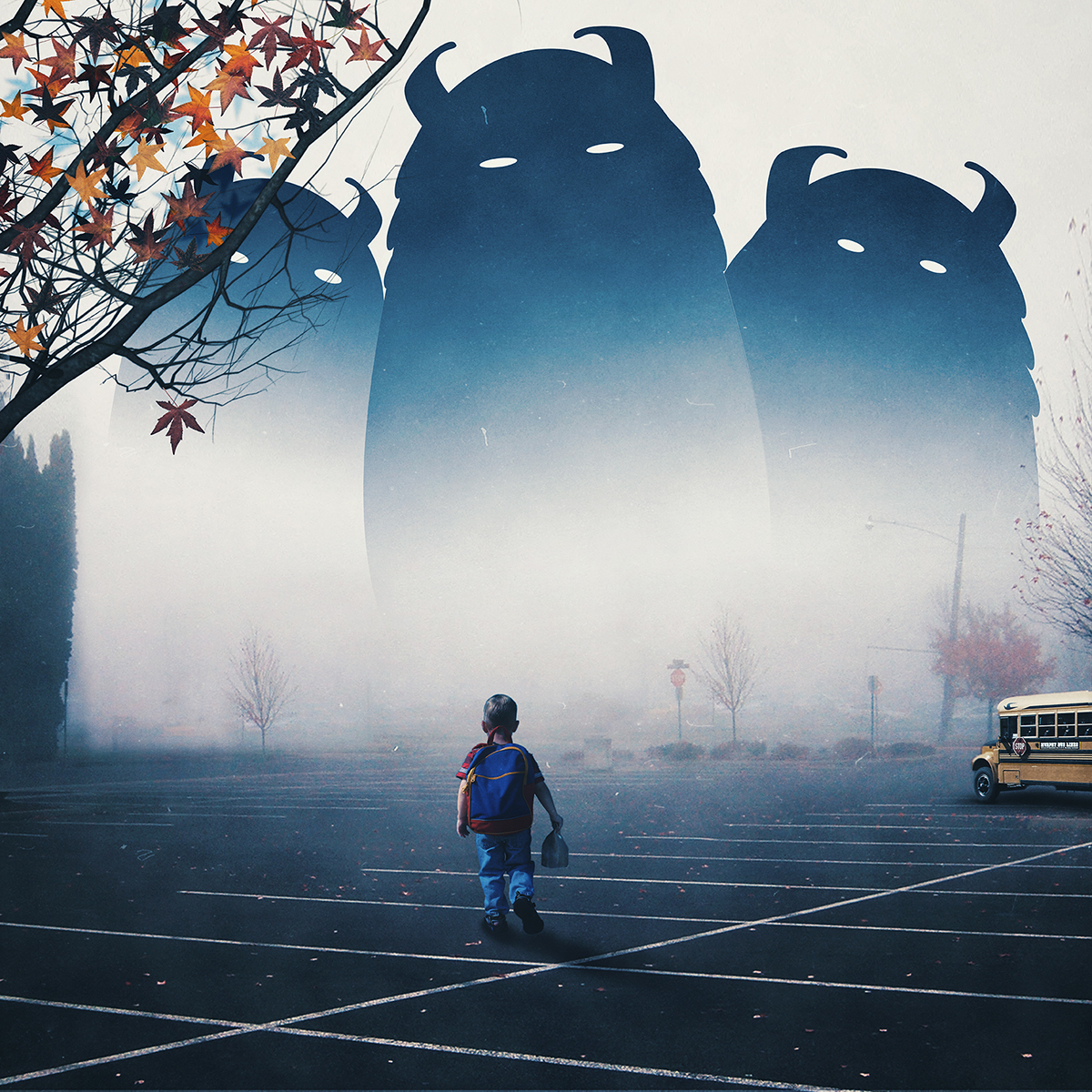 adobe vector monster school bully kid boy fog blue #thebullyprojectmural16 #thebullyproject16 adobemax MAX Lee Hirsch inspire