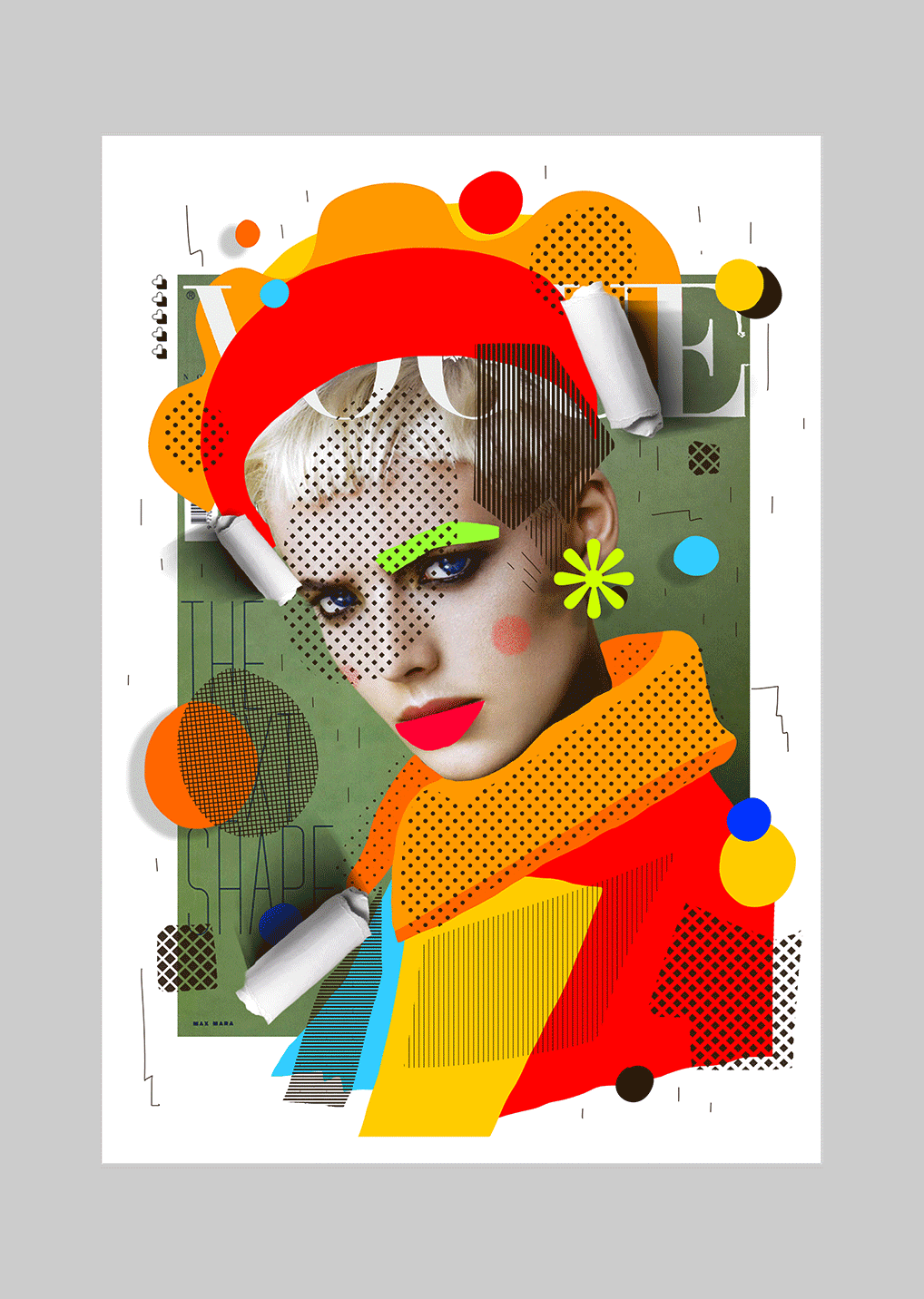 art vogue magazine motion gif London Fashion  cover collage poster