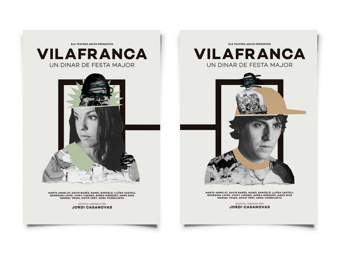 collage portrait Theatre teatre català catalunya culture assamblage conceptual poster